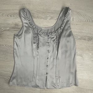 Milkmaid Grey Silk Tank Top